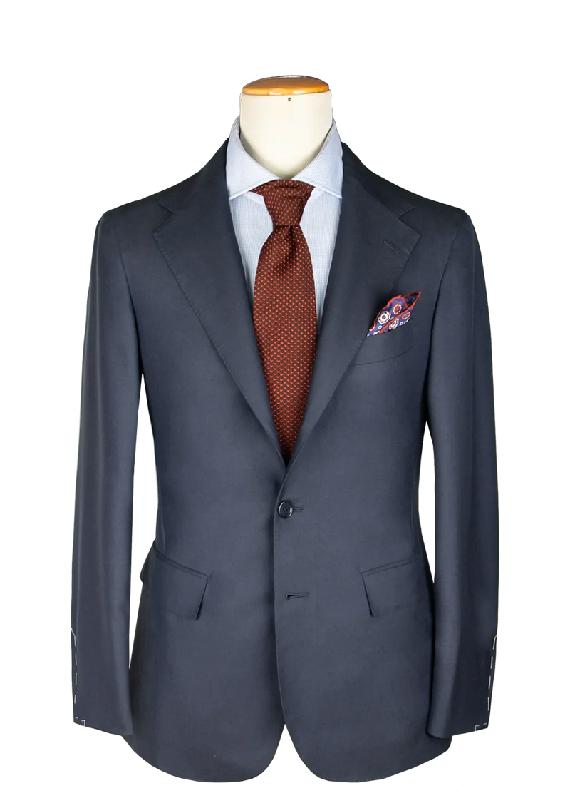 Blue Light Wool Unstructured Blazer