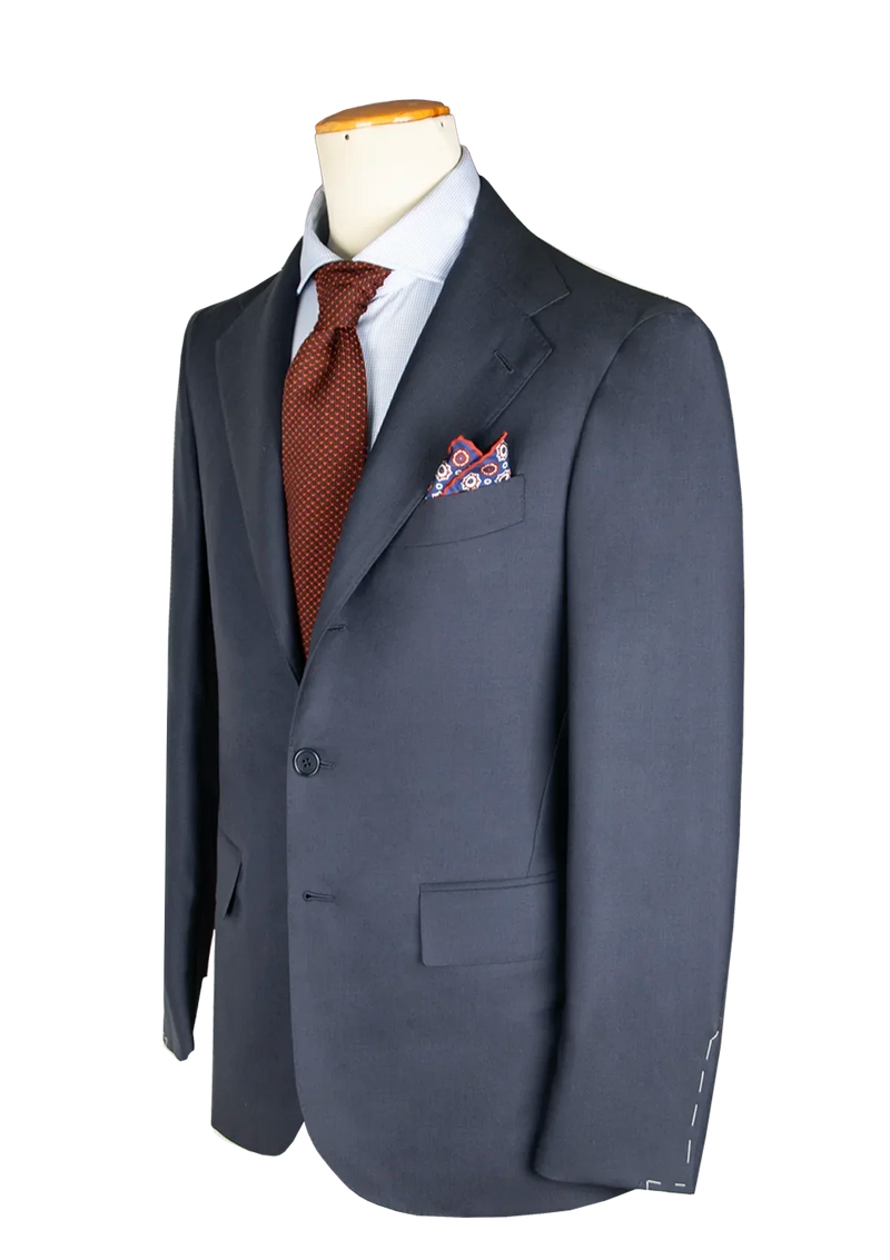 Blue Light Wool Unstructured Blazer