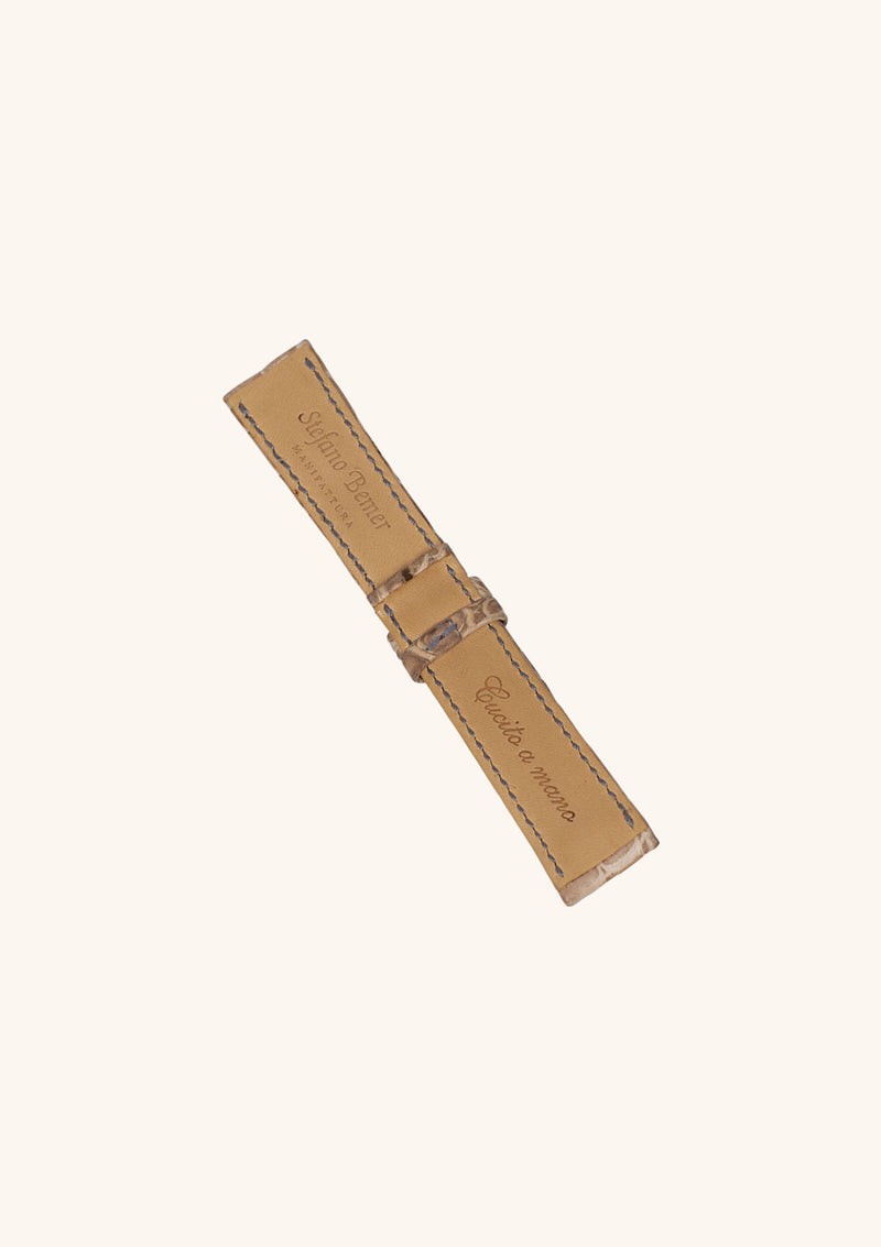 Beige Alligator Watch Strap
