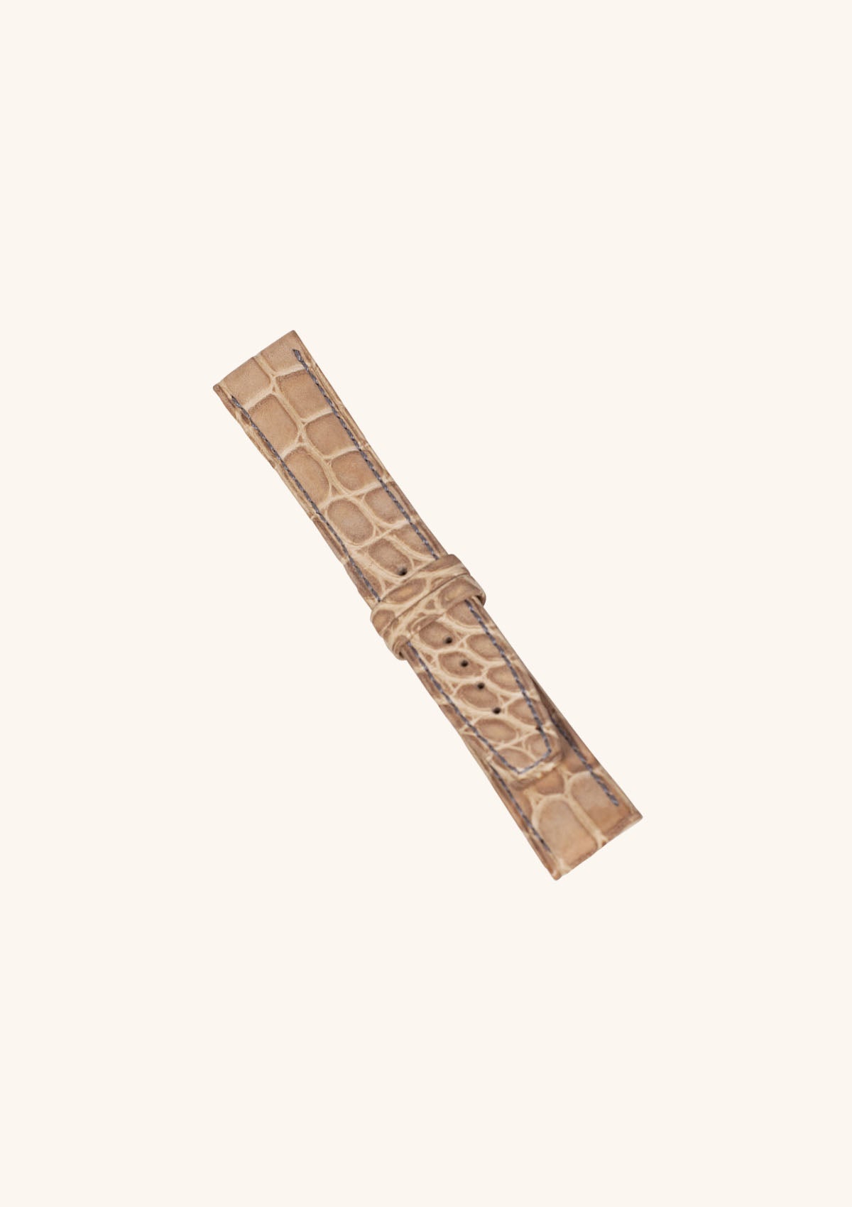 Beige Alligator Watch Strap