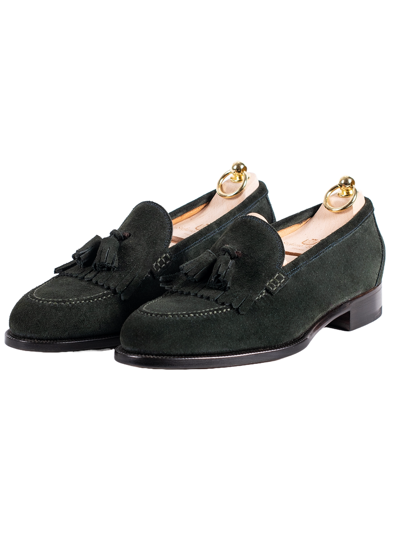 English Green Fringe Tassel Loafer