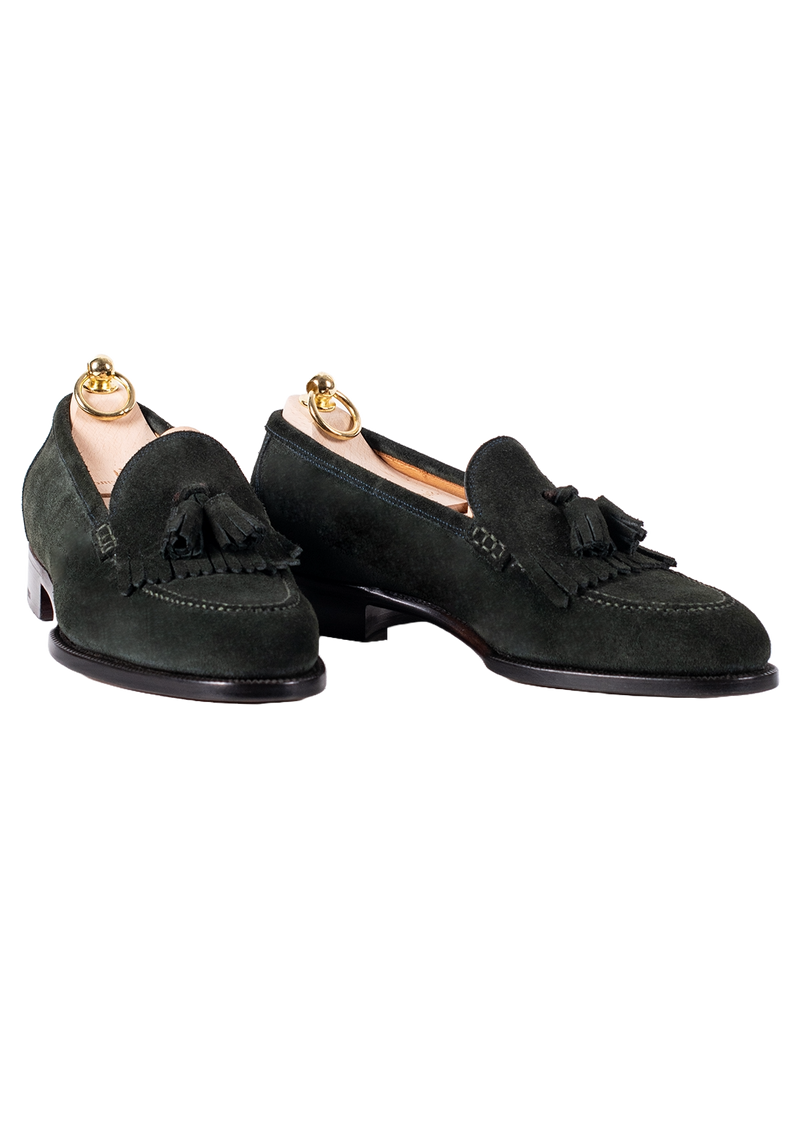 English Green Fringe Tassel Loafer