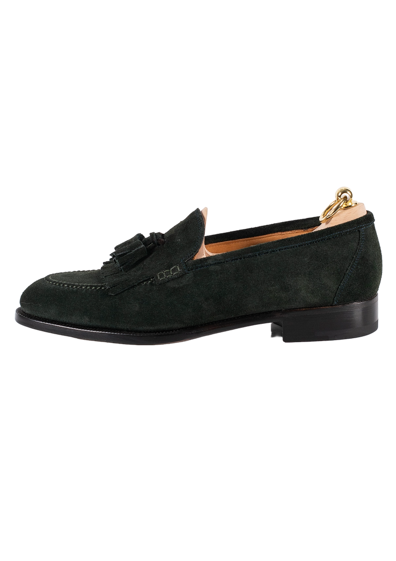 English Green Fringe Tassel Loafer