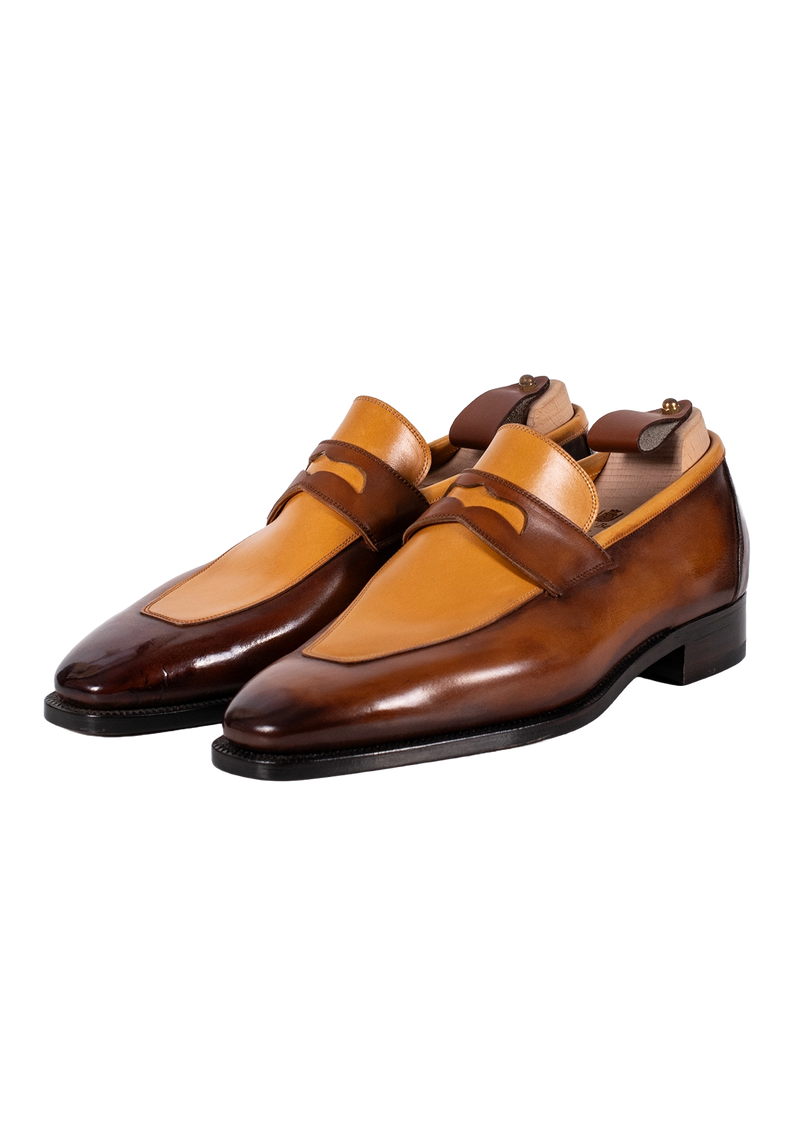 Two toned Tan Loafers