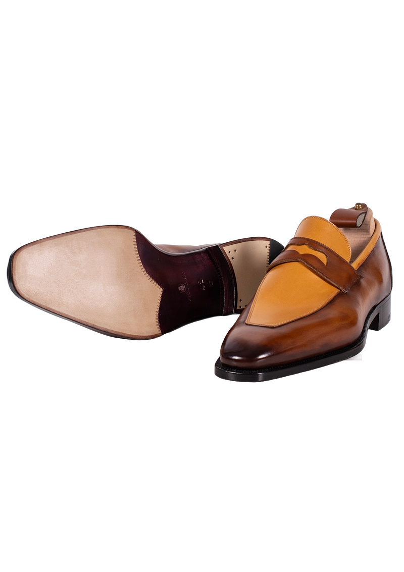 Two toned Tan Loafers
