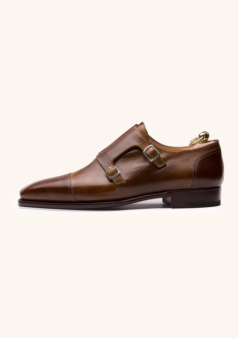 Tan Double Monk Strap Shoes