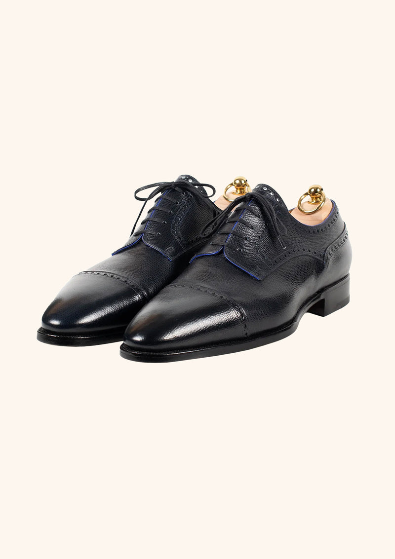 Blue Full Brogue Derbies