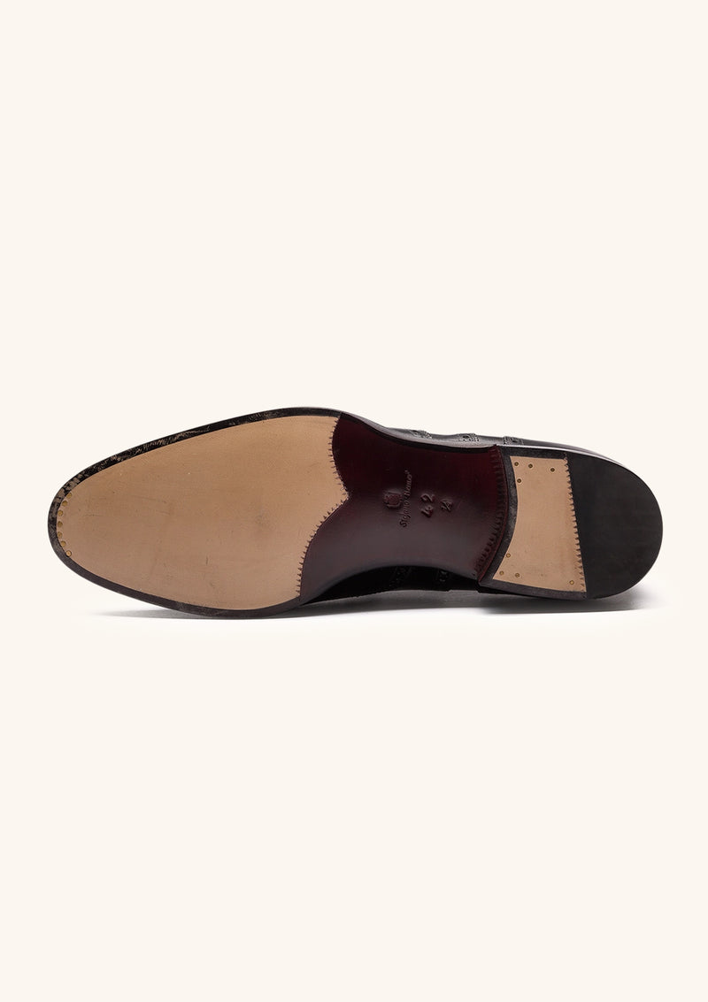 Black Wingtip Oxfords with Medallion