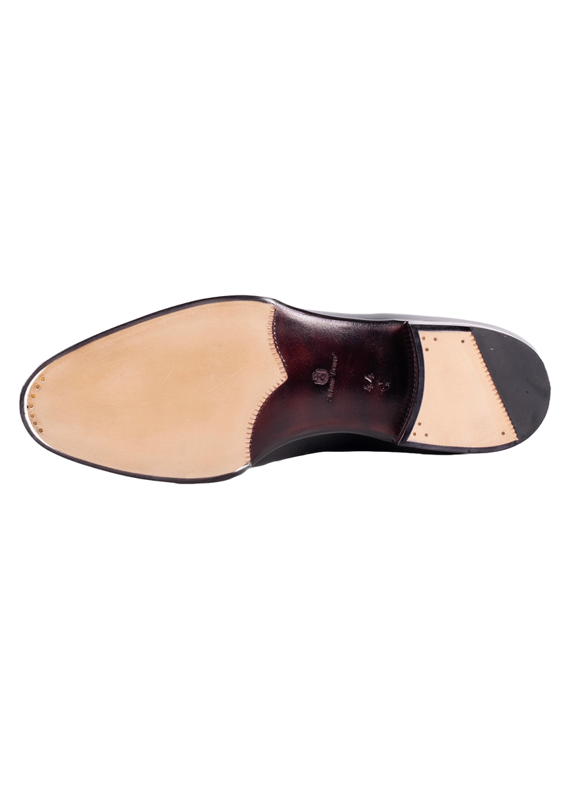 Black Brogued Wholecut Oxfords