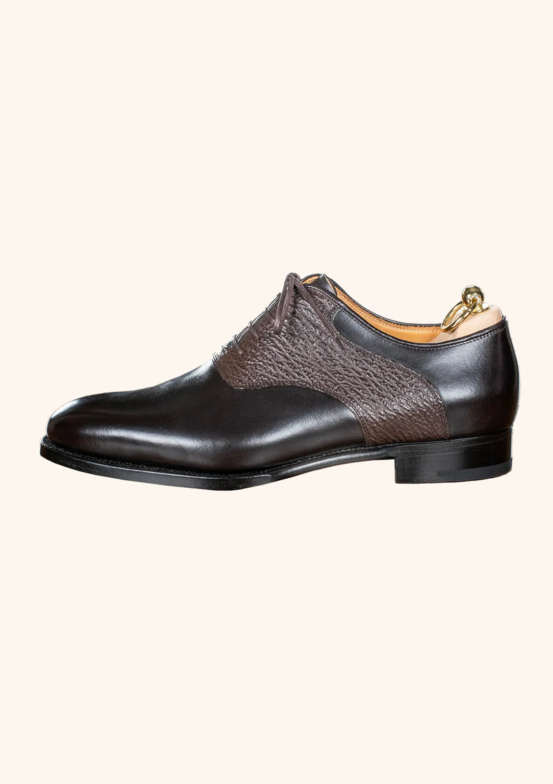 Dark Brown Oxford with Shark Saddle