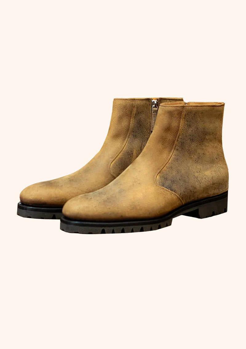 Camel Boots with Zipper