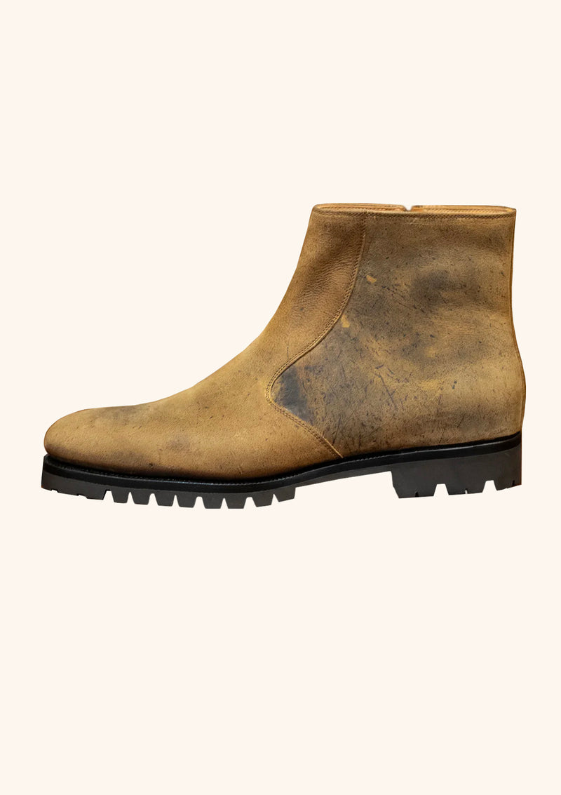 Camel Boots with Zipper