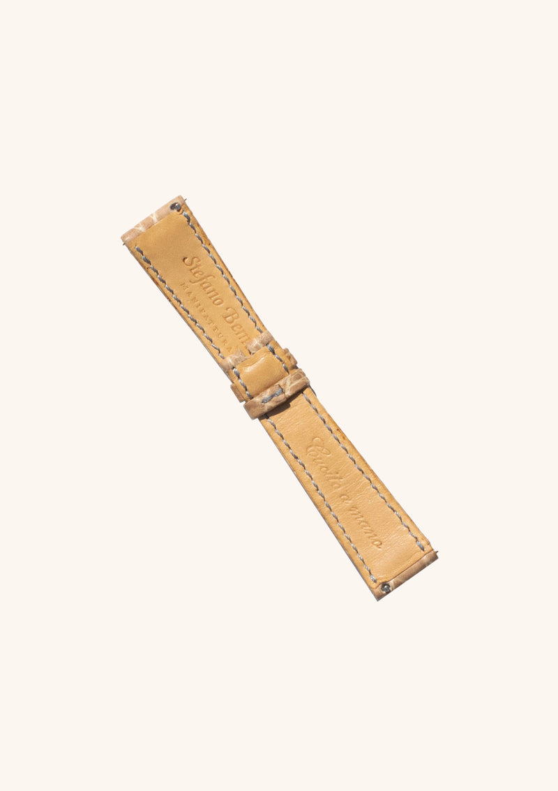 Beige Alligator Watch Strap