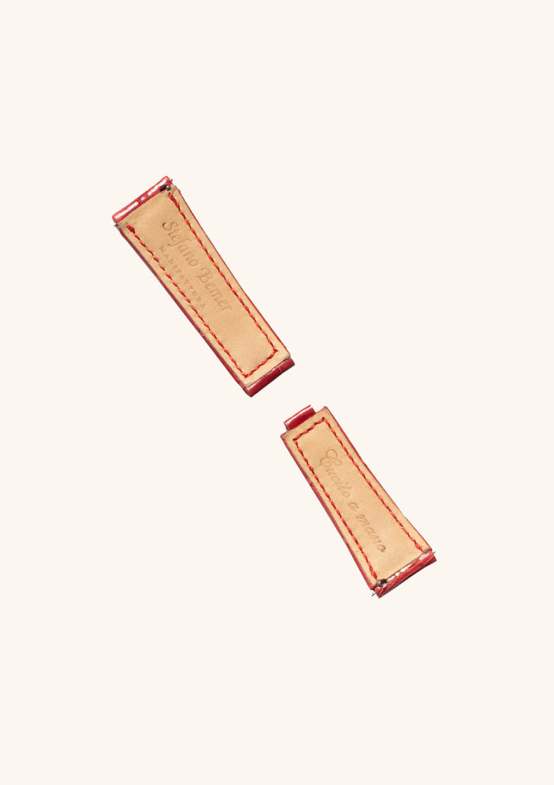 Red Alligator Strap for Rolex Deployant Clasp