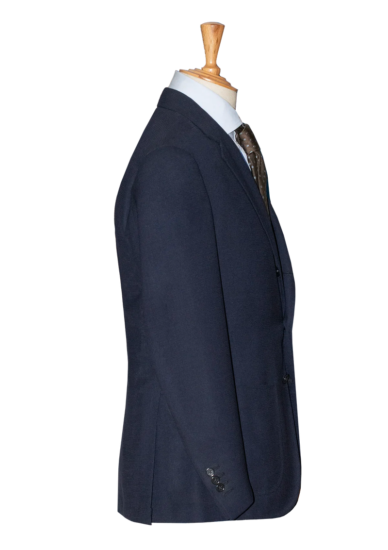 Navy Wool Unstructured Jacket