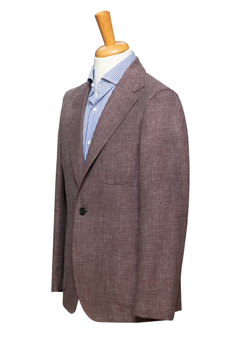 Bordeaux Textured Overshirt Jacket