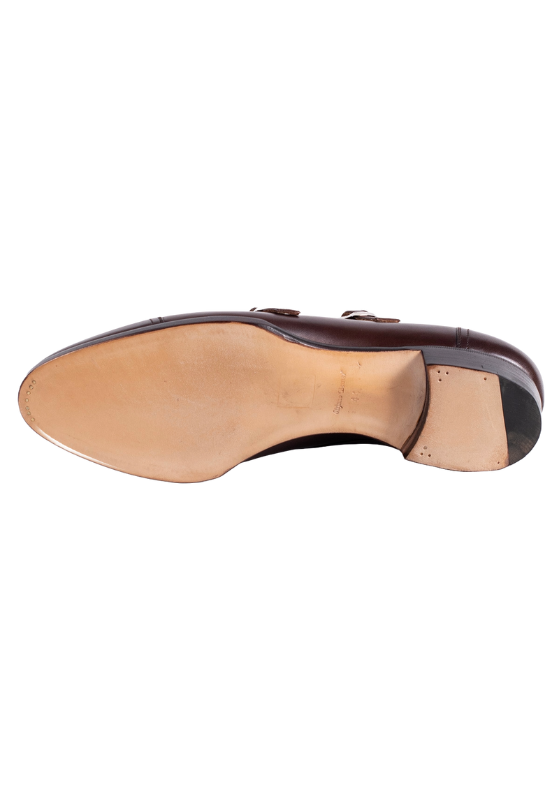 Chocolate Brown Double Monkstraps