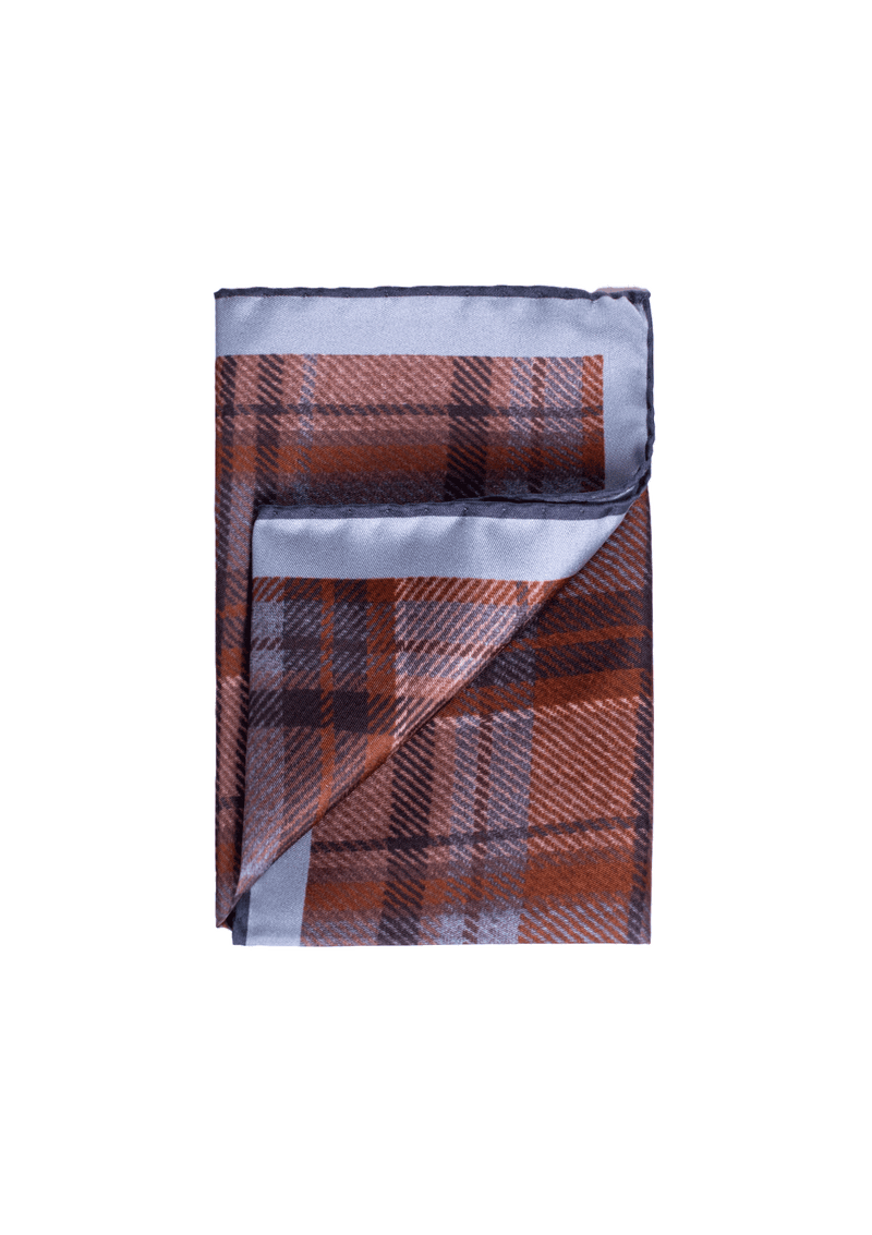 Two Toned Check Pocket Square