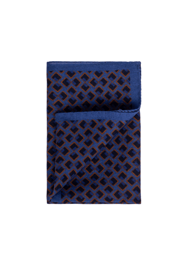 Interlocking Diamond Pattern Pocket Square