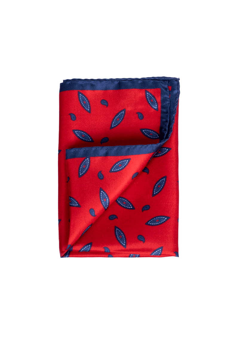 Leaf Print Pocket Square