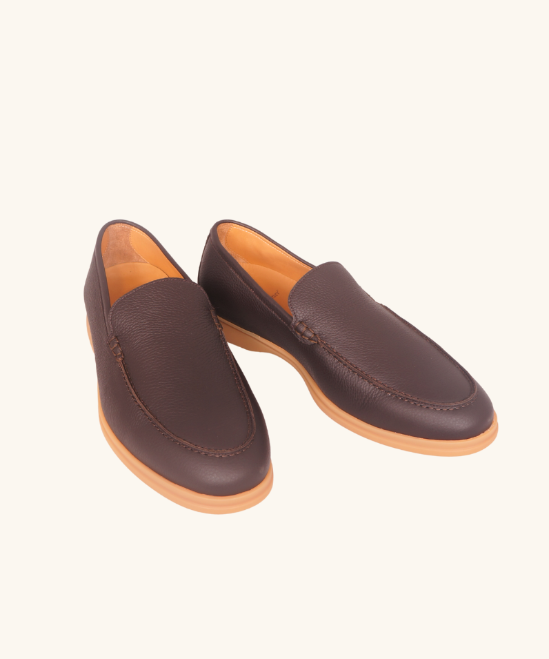 Brown Deerskin Bemer Walk Loafers