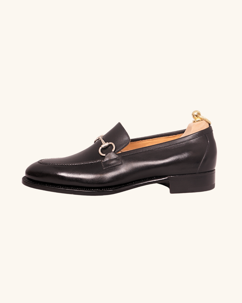 Black Horsebit Loafers
