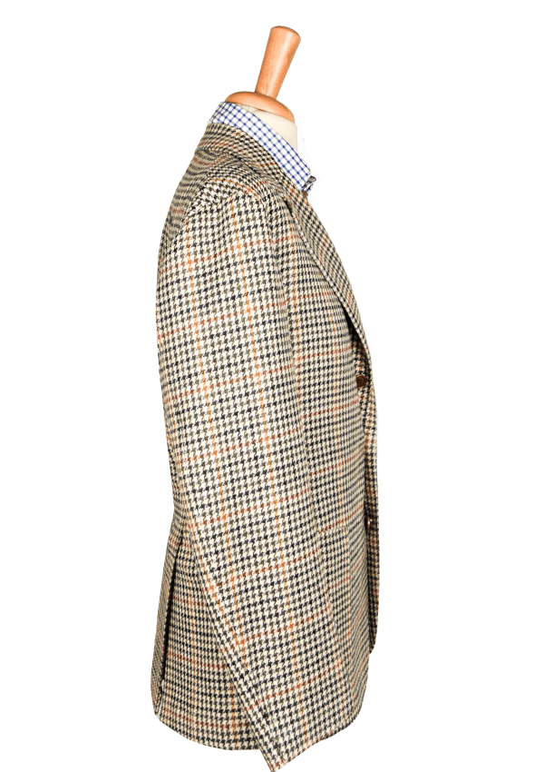 Rust & Mustard Pied-de-Poule Unstructured Jacket