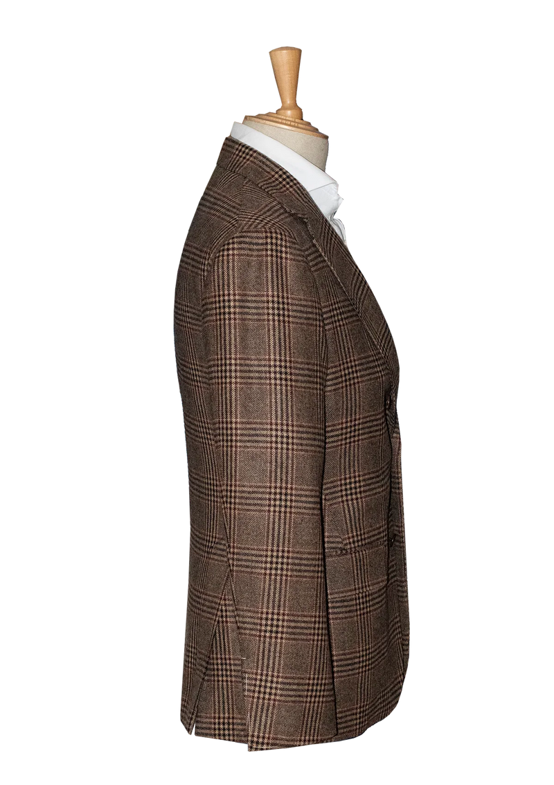 Brown Prince of Wales Unstructured Jacket