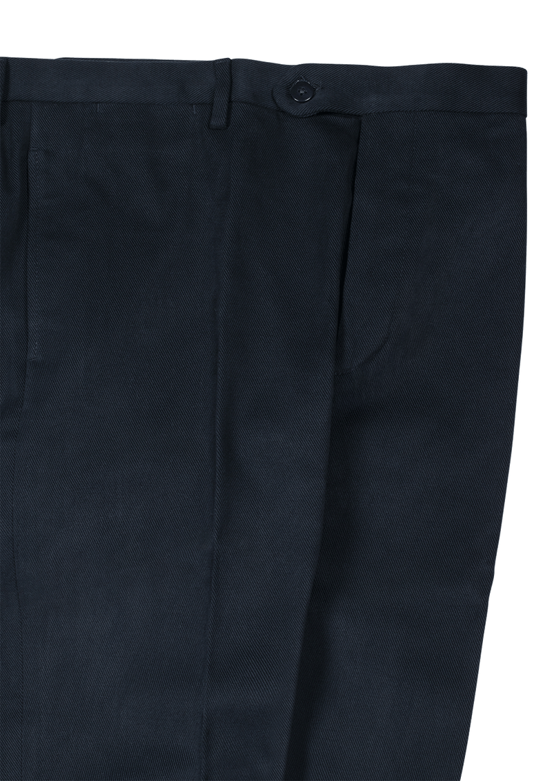 Blue Fustagno Cotton Twill Trousers