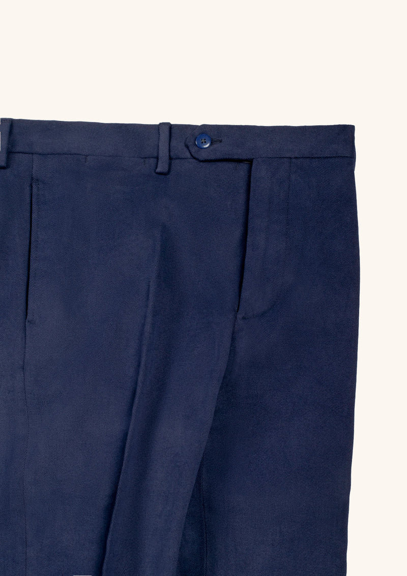 Royal Blue Fustagno Cotton Twill Trousers