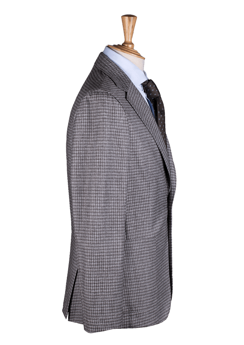 Taupe Checked Overshirt Jacket