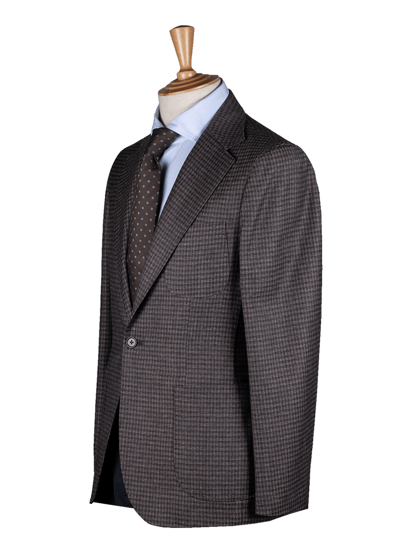 Brown Checked Overshirt Jacket