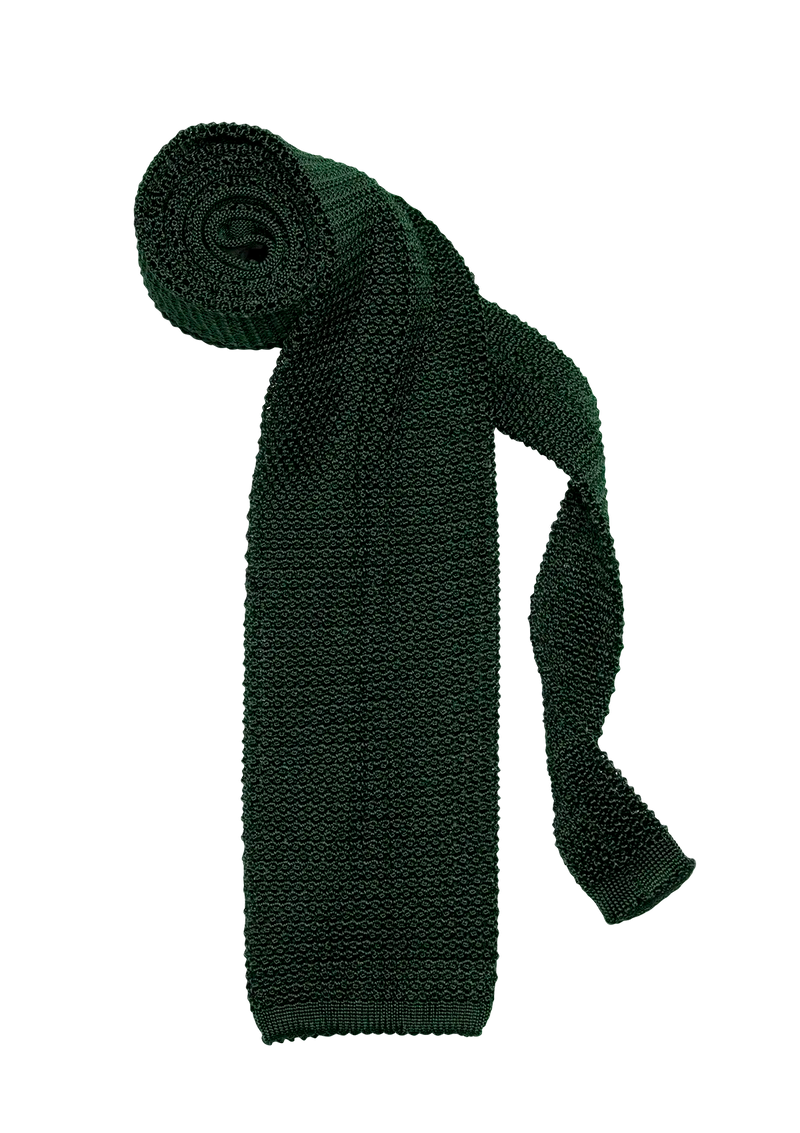 English Green Silk Maglia Tie
