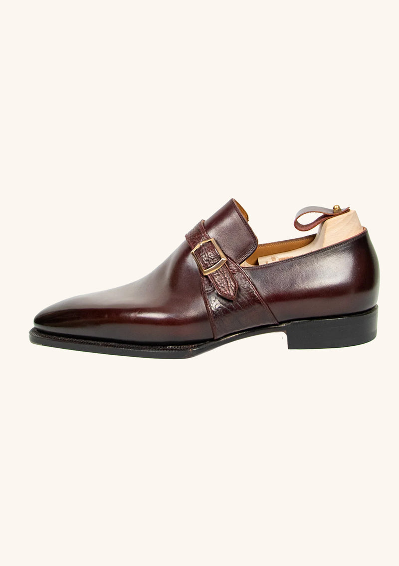 Burgundy Monk Strap Shoes