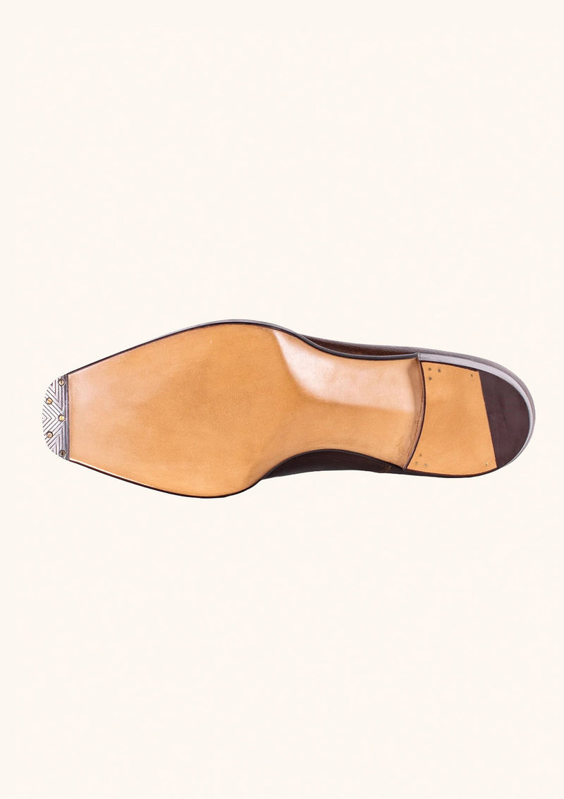 Hatched Brown Five Eyelet Derbies