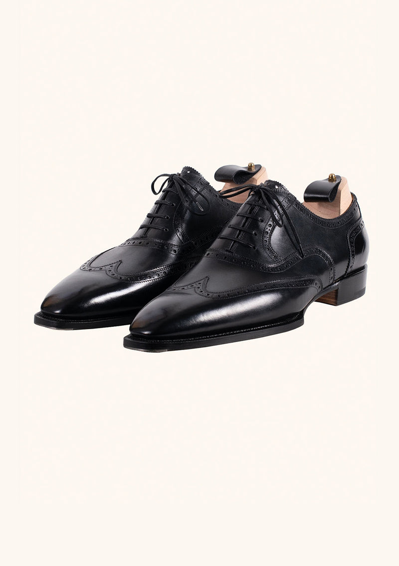 Black Brogued Wingtip Oxfords