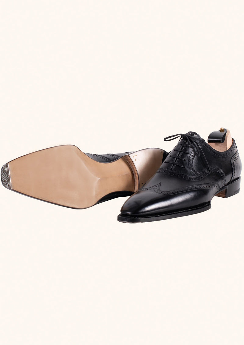 Black Brogued Wingtip Oxfords