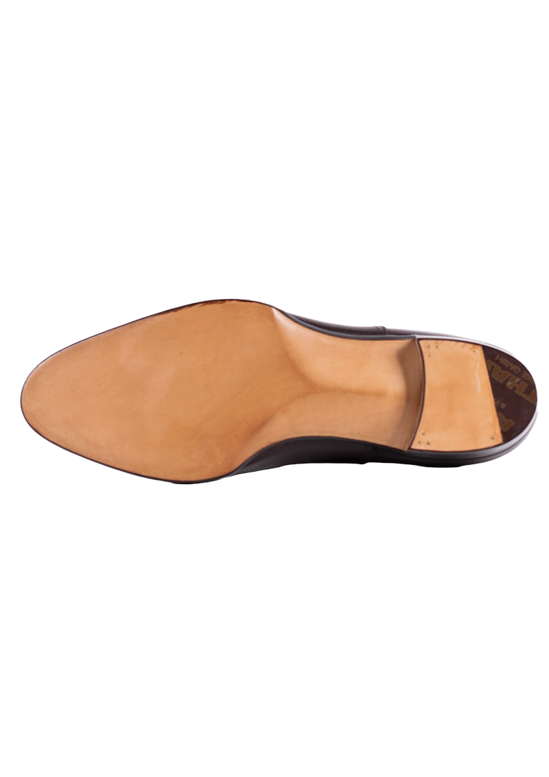 Hatched Grain Leather Captoe Oxfords