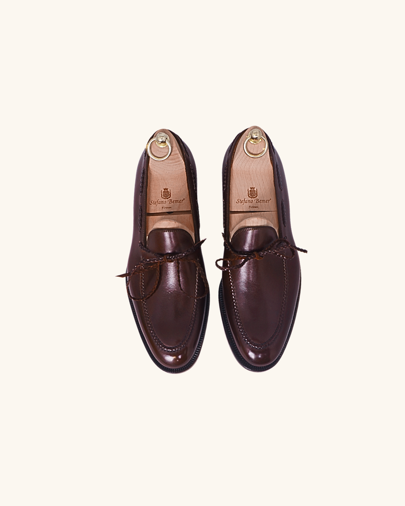 Burgundy Braided Loafers