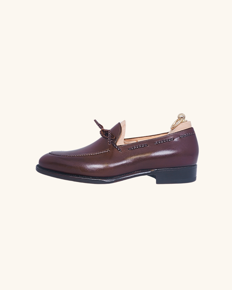 Burgundy Braided Loafers