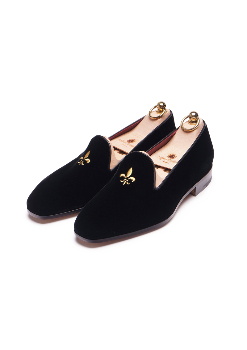Blue Velvet Men's Slippers