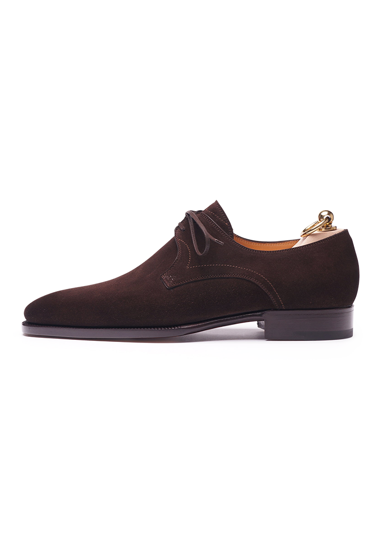Dark Brown Two Eyeleys Derby Shoes
