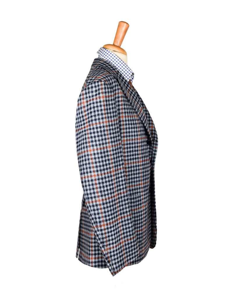 Blue and Rust Unstructured Jacket