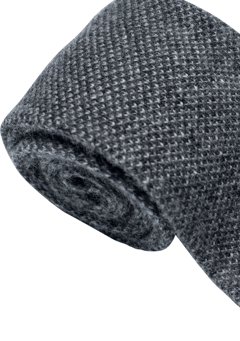 Grey Melange Wool Maglia Tie, Pattern 10