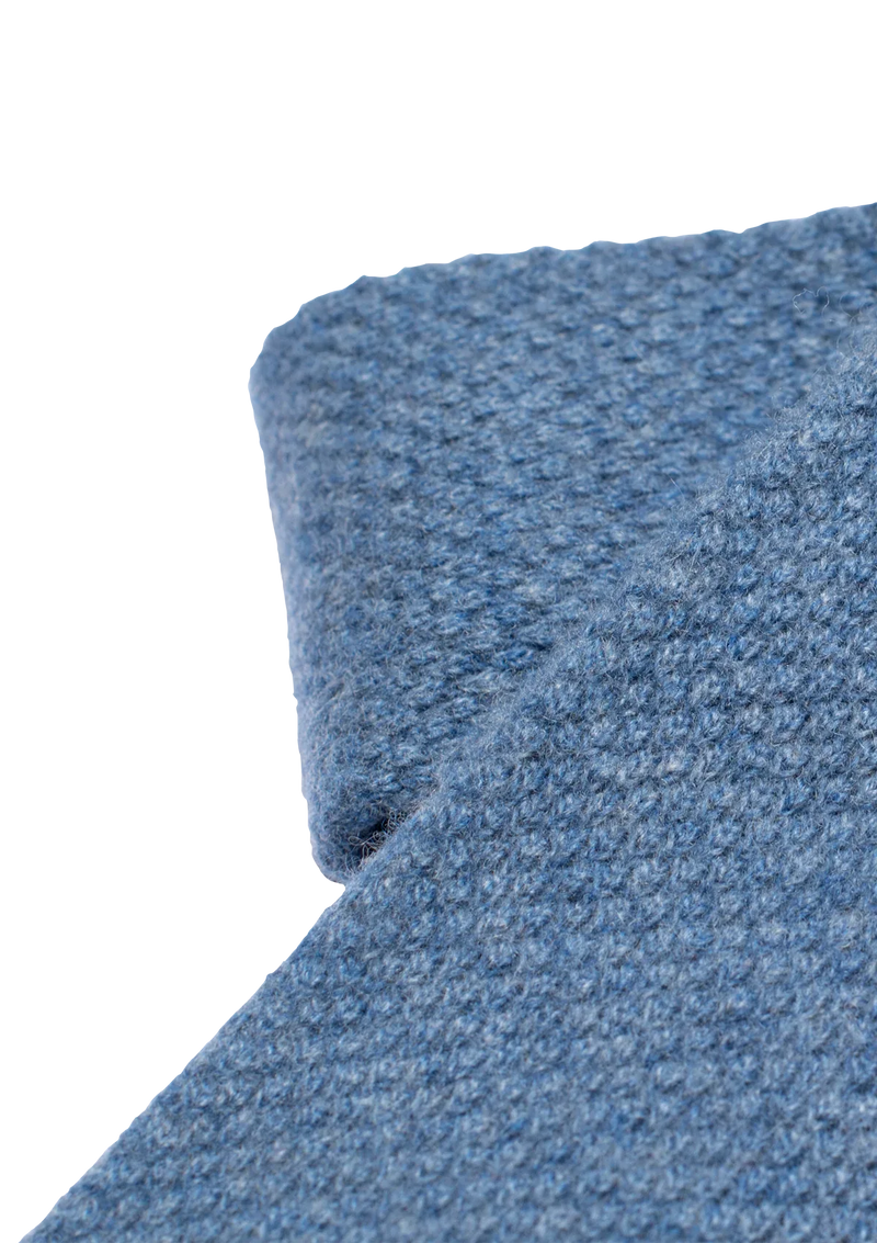 Sky Blue Melange Wool Maglia Tie