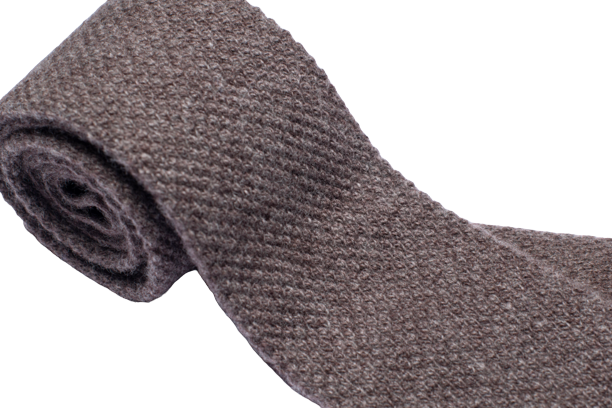 Tortora Melange Wool Maglia Tie