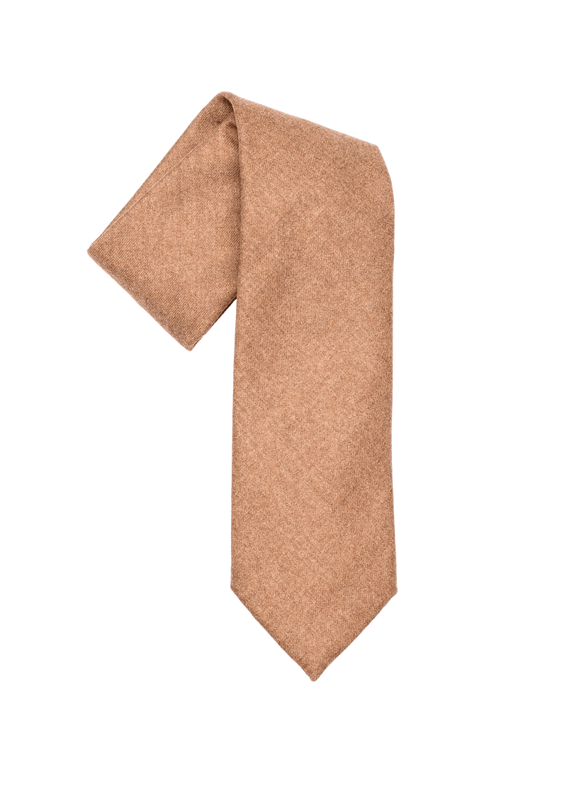 Beige Wool Classic Tie