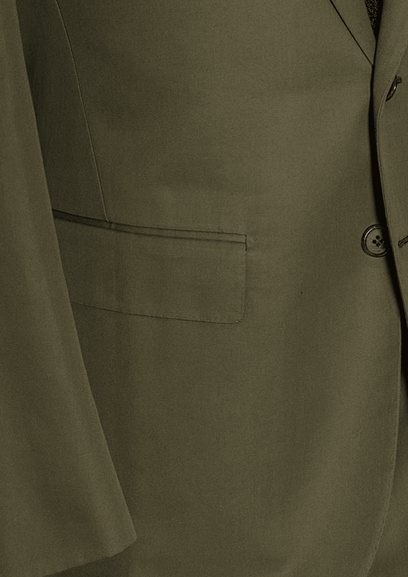 Green Cotton Men's Suit
