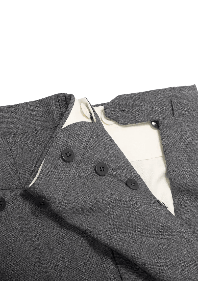 Grey Wool Crispaire Men's Trousers
