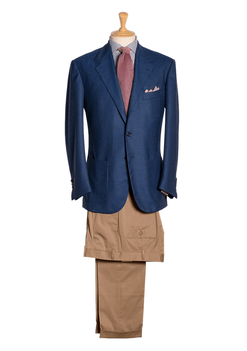 Medium Blue Hopsack Blazer
